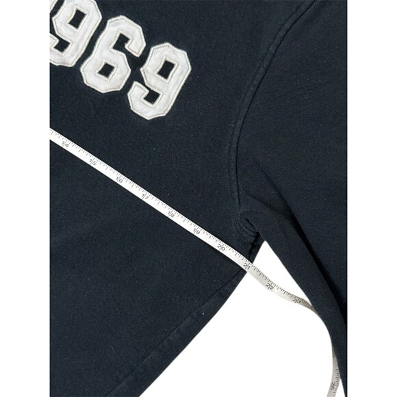 Gap 1969‎ Black Men’s Hoodie Spellout Graphic Kangaroo Pouch Small Y2K Inspired - Picture 2 of 6